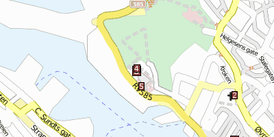 Håkonshalle Stadtplan